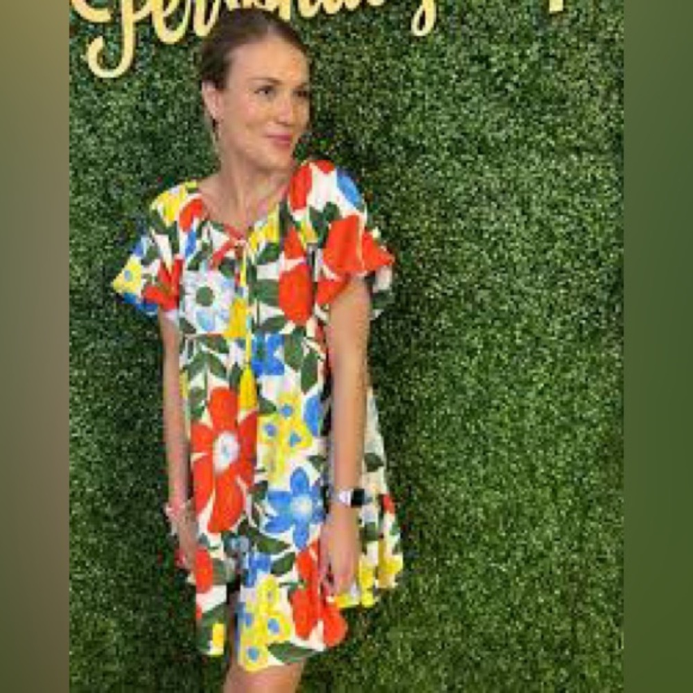 umgee floral printed dress